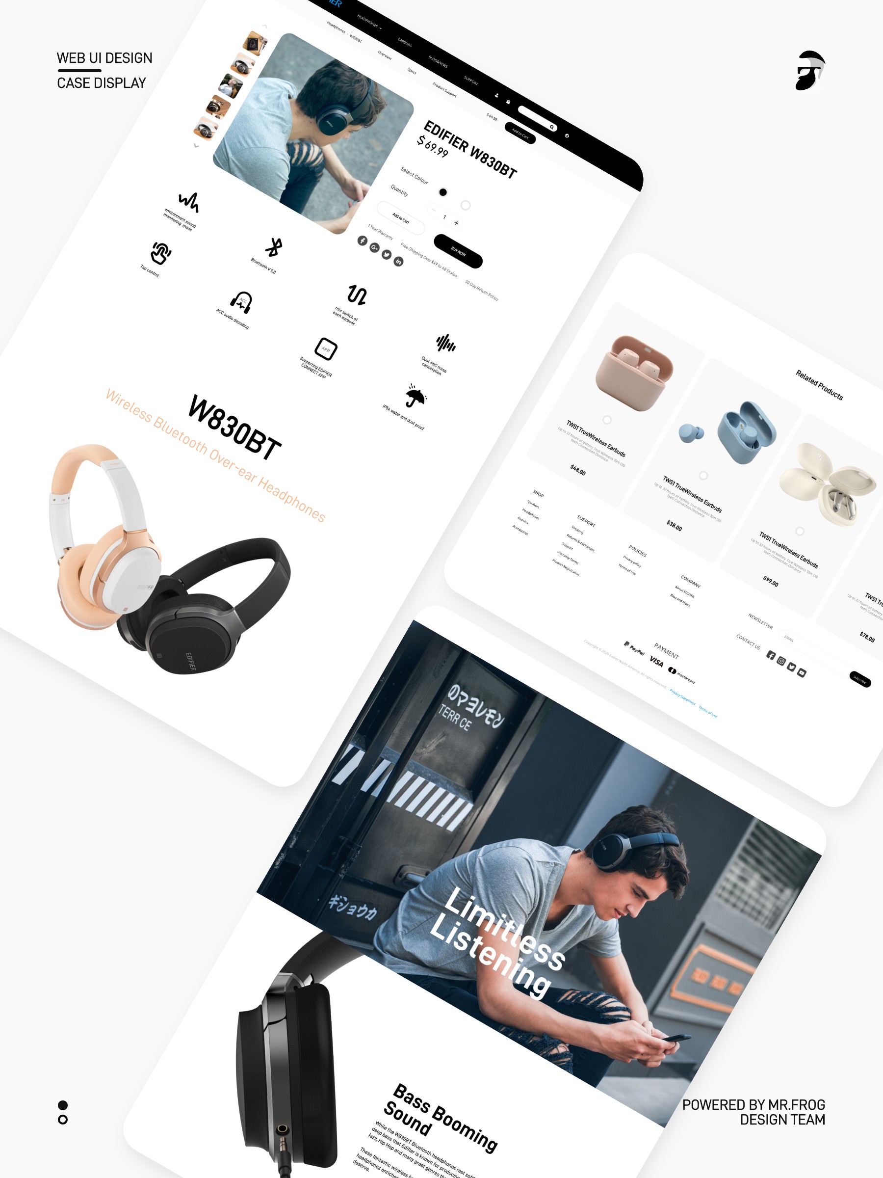 漫步者海外商城WEB设计